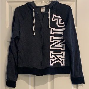 Pink Hoodie Zip Up Sweatshirt